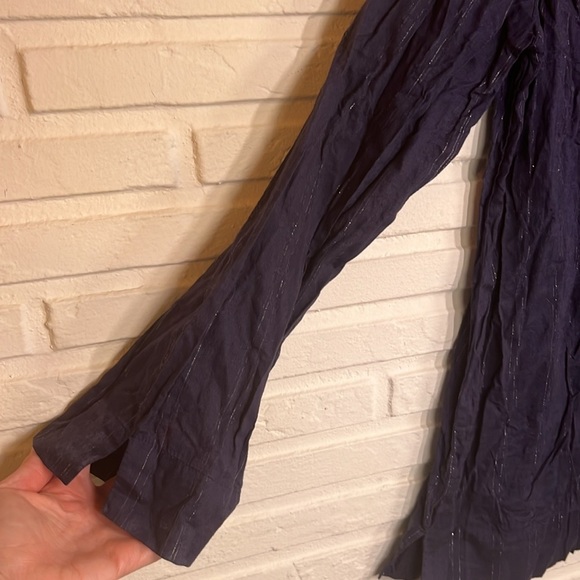 Lilly Pulitzer Navy Blue Semi Sheer Cotton Seashell Top, Women’s Size Medium - Picture 4 of 9